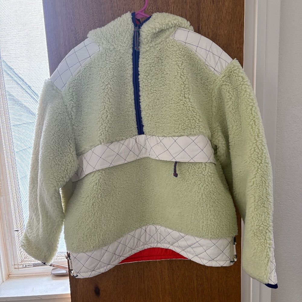 Oversized Tory Burch Fleece Hooded Pullover